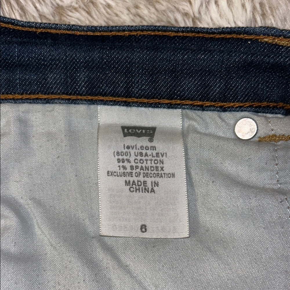 Levi's Dark Blue Boyfriend Jeans - Picture 6 of 8